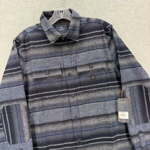 Roark Pendleton Nordsman Shirt Jacket Mens Small Blue Wool Flannel Classic